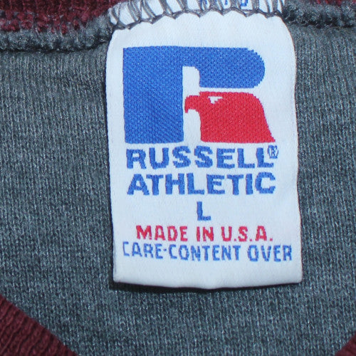 Russell Athletic Mens Grey Pullover Sweatshirt L Vintage Crew Neck