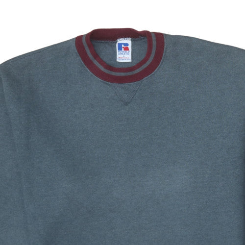 Russell Athletic Mens Grey Pullover Sweatshirt L Vintage Crew Neck
