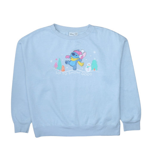Primark Disney Women Blue Stitch Sweatshirt M 12/14 Lined Pullover