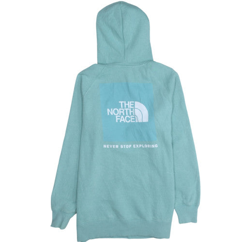 The North Face Womens Blue Pullover Hoodie Size L Cotton Blend