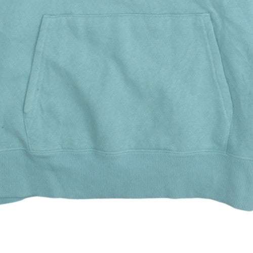 The North Face Womens Blue Pullover Hoodie Size L Cotton Blend