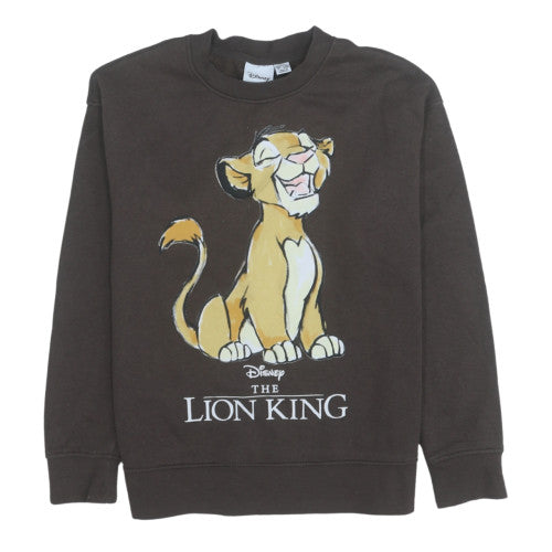Disney Women Brown The Lion King Sweatshirt 2XS Crew Neck Pullover