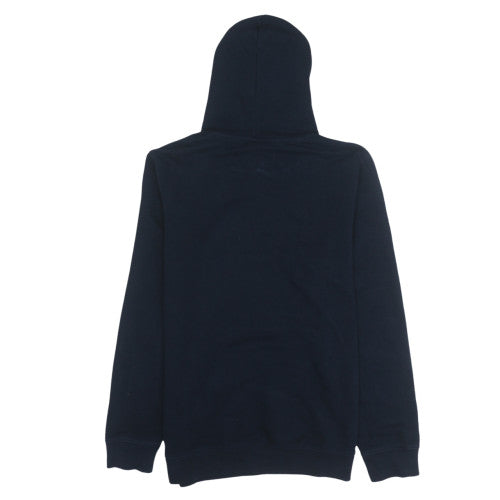 Champion Men's Blue Pullover Hoodie Large Fleece Logo Sweatshirt