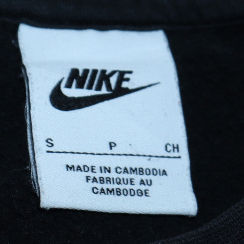 Nike Men's Black Small Crew Neck Graphic Print Pullover Sweatshirt