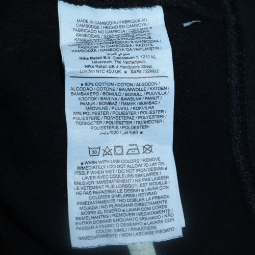 Nike Men's Black Small Crew Neck Graphic Print Pullover Sweatshirt