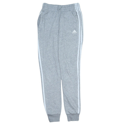 Adidas Womens Grey XS Joggers with Side Stripe and Elastic Waist