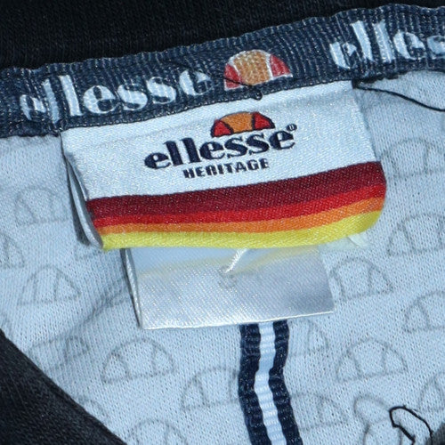 Ellesse Mens Grey Pullover Hoodie Medium Retro Sports Style