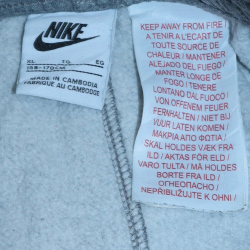 Nike Boys Grey Jogger Sweatpants XL 158-170cm with Drawstring Waist
