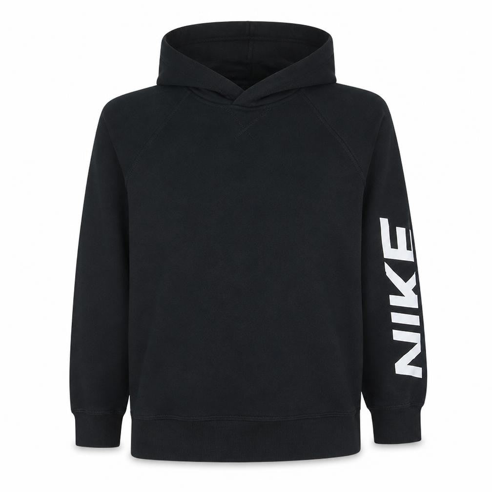 Front view of Nike Women's Black Dri-FIT Pullover Hoodie, size M