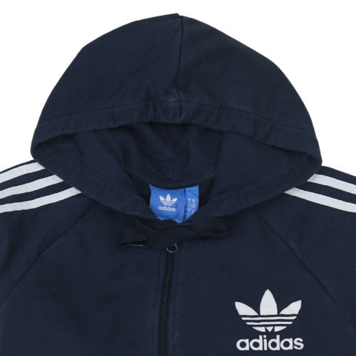 Adidas Men's Blue Full Zip Hoodie M Sports Fleece