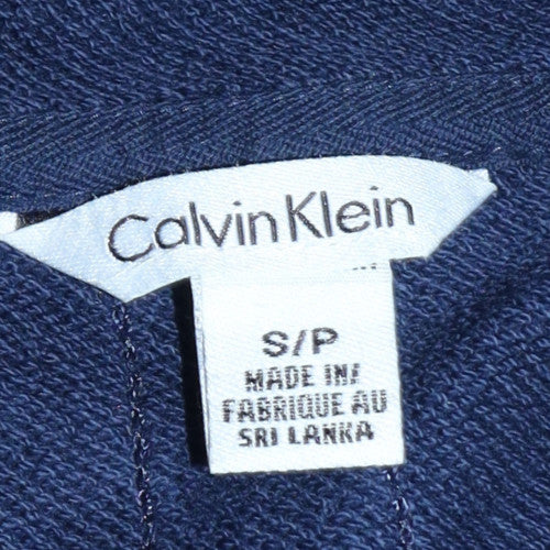 Calvin Klein Men's Blue Pullover Hoodie Small Cotton