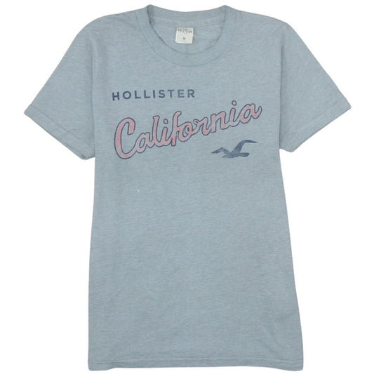 Hollister Men Grey California Logo Graphic T-Shirt Size M