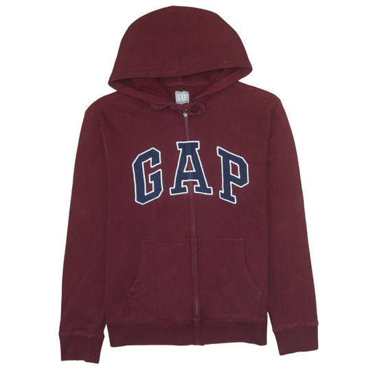 GAP Men’s Red Full Zip Hoodie Jacket Size M Classic Logo Sweatshirt