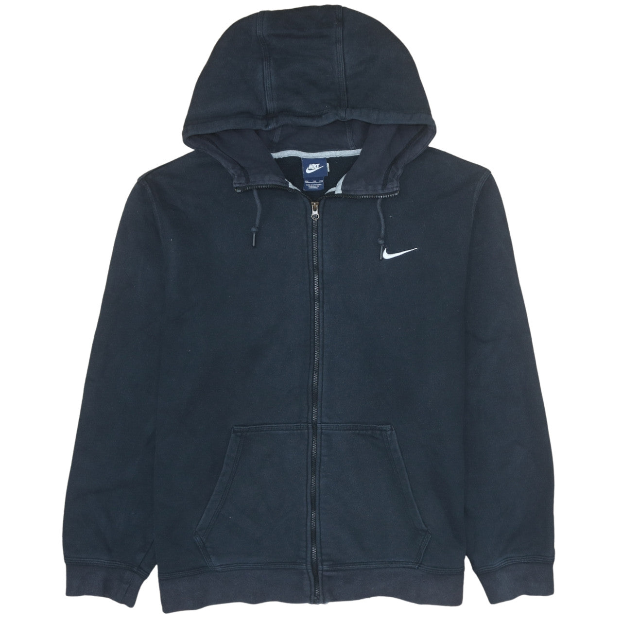 Nike Mens Black 2XL Full Zip Hoodie Sweatshirt Fleece