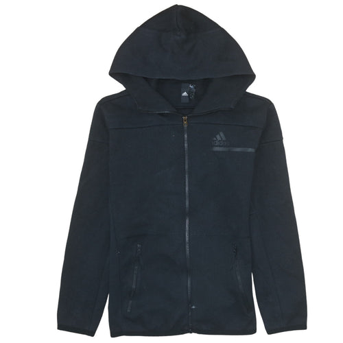 Adidas Men’s Black Full Zip Hoodie Small Fleece Sportswear