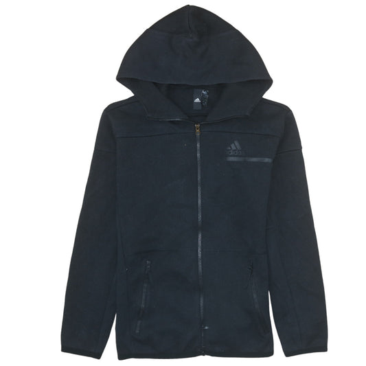 Adidas Men’s Black Full Zip Hoodie Small Fleece Sportswear