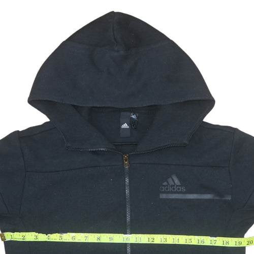 Adidas Men’s Black Full Zip Hoodie Small Fleece Sportswear