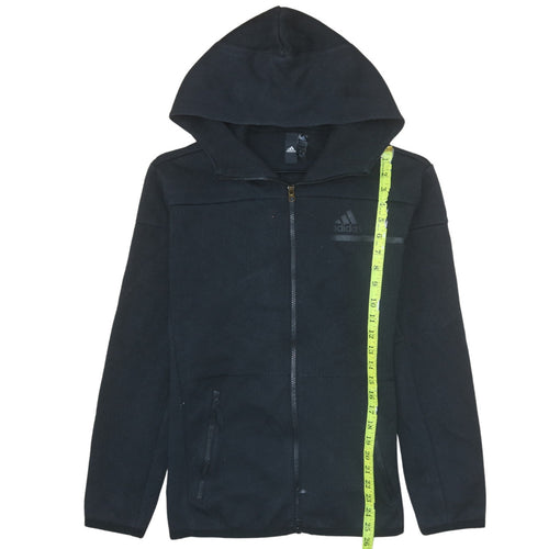 Adidas Men’s Black Full Zip Hoodie Small Fleece Sportswear