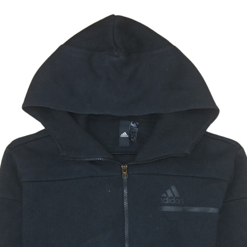 Adidas Men’s Black Full Zip Hoodie Small Fleece Sportswear