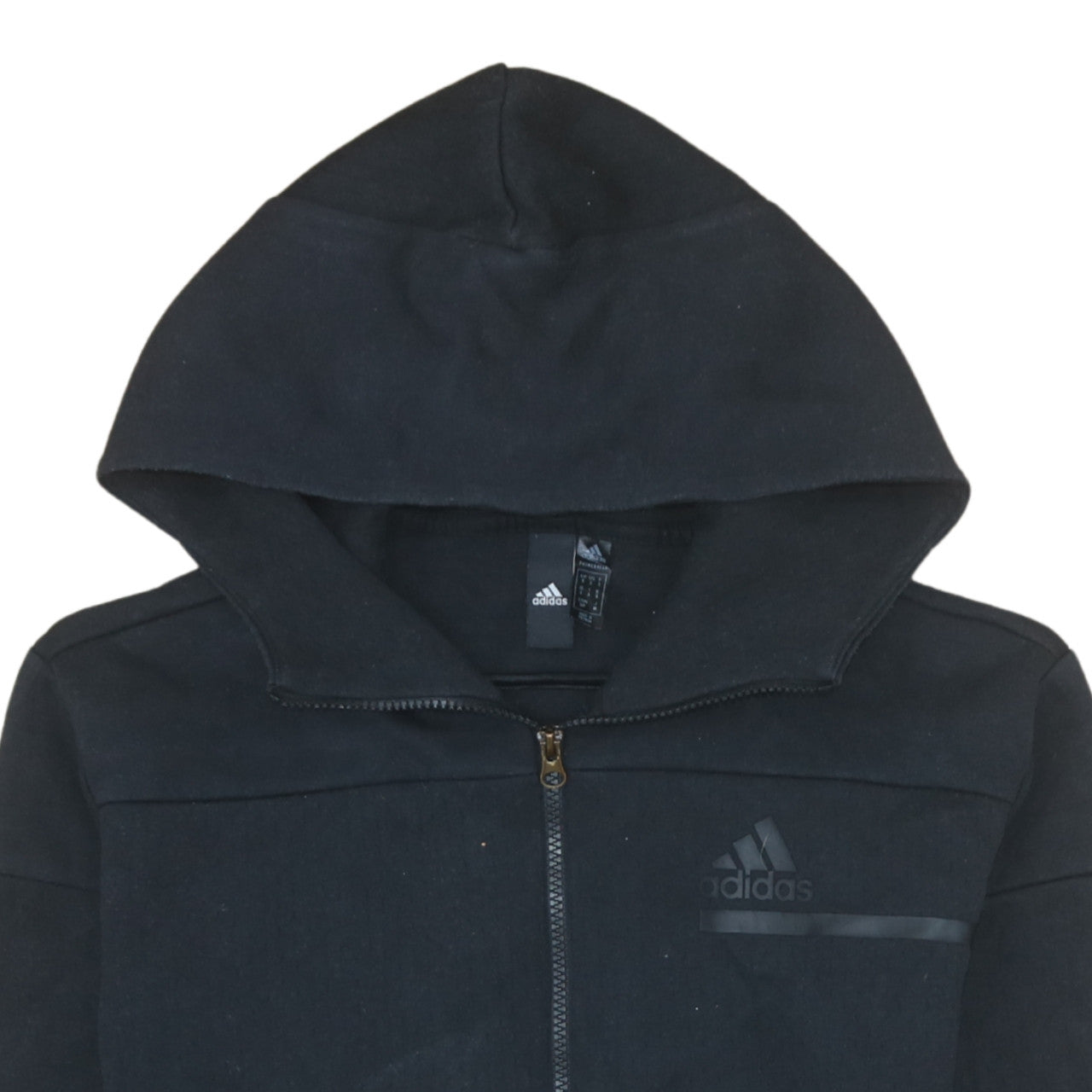 Adidas Men’s Black Full Zip Hoodie Small Fleece Sportswear