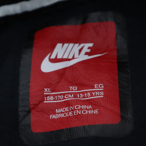 Nike Boys Black XL Full Zip Hoodie Sweatshirt 13-15 Years Fleece Lined