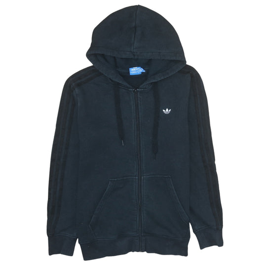 Adidas Men's Black Full Zip Hoodie Size L Regular Fit Fleece