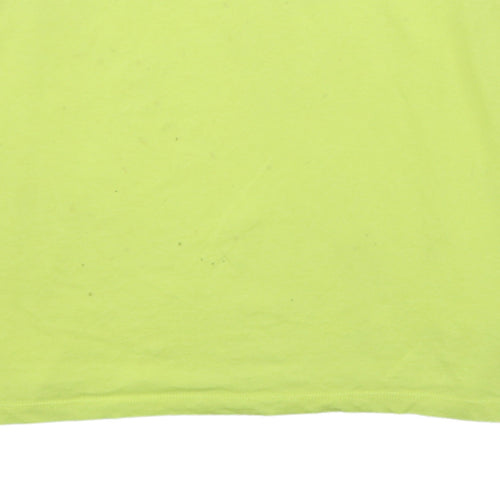 Tommy Sport Men's Yellow Colourblock Cotton T-Shirt Size M