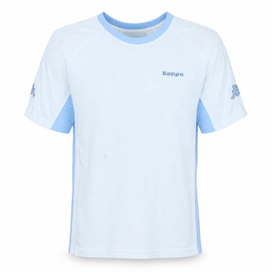 Front view of Kappa Men’s Light Blue Crew Neck Short Sleeve Cotton T-Shirt Medium