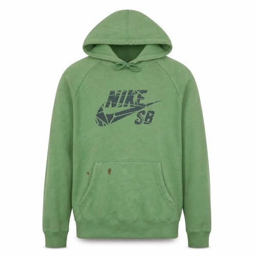 Nike SB Men's Green Pullover Hoodie M Regular Fit Graphic Skate Sweatshirt