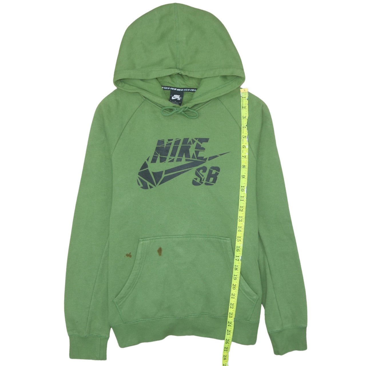 Nike SB Men's Green Pullover Hoodie M Regular Fit Graphic Skate Sweatshirt