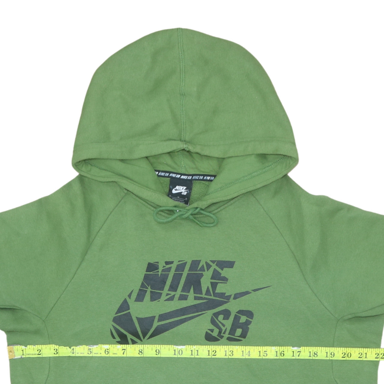 Nike SB Men's Green Pullover Hoodie M Regular Fit Graphic Skate Sweatshirt