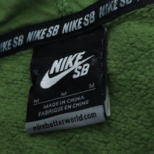 Nike SB Men's Green Pullover Hoodie M Regular Fit Graphic Skate Sweatshirt