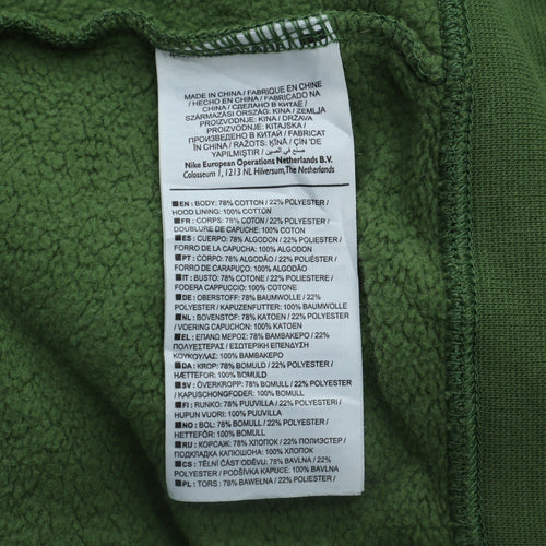 Nike SB Men's Green Pullover Hoodie M Regular Fit Graphic Skate Sweatshirt