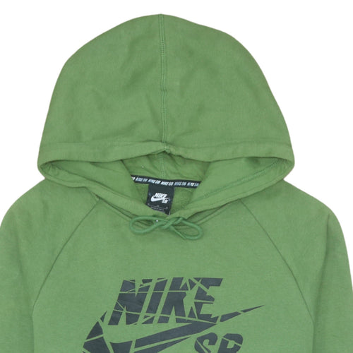 Nike SB Men's Green Pullover Hoodie M Regular Fit Graphic Skate Sweatshirt