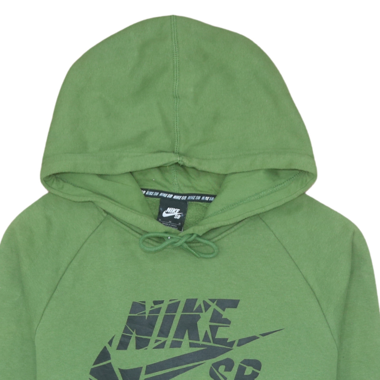 Nike SB Men's Green Pullover Hoodie M Regular Fit Graphic Skate Sweatshirt