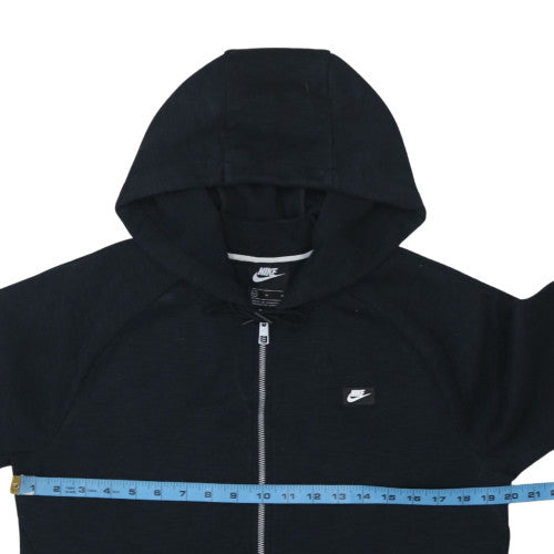 Nike Men’s Black Fleece Full Zip Hoodie M Regular Fit