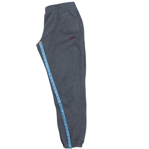 Nike Men's Grey Fleece Sweatpants L Regular Fit Elastic Waist
