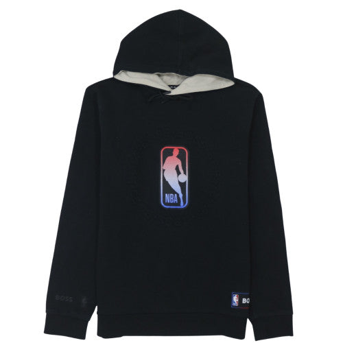 BOSS NBA Men’s Black Pullover Hoodie L Regular Fit Fleece