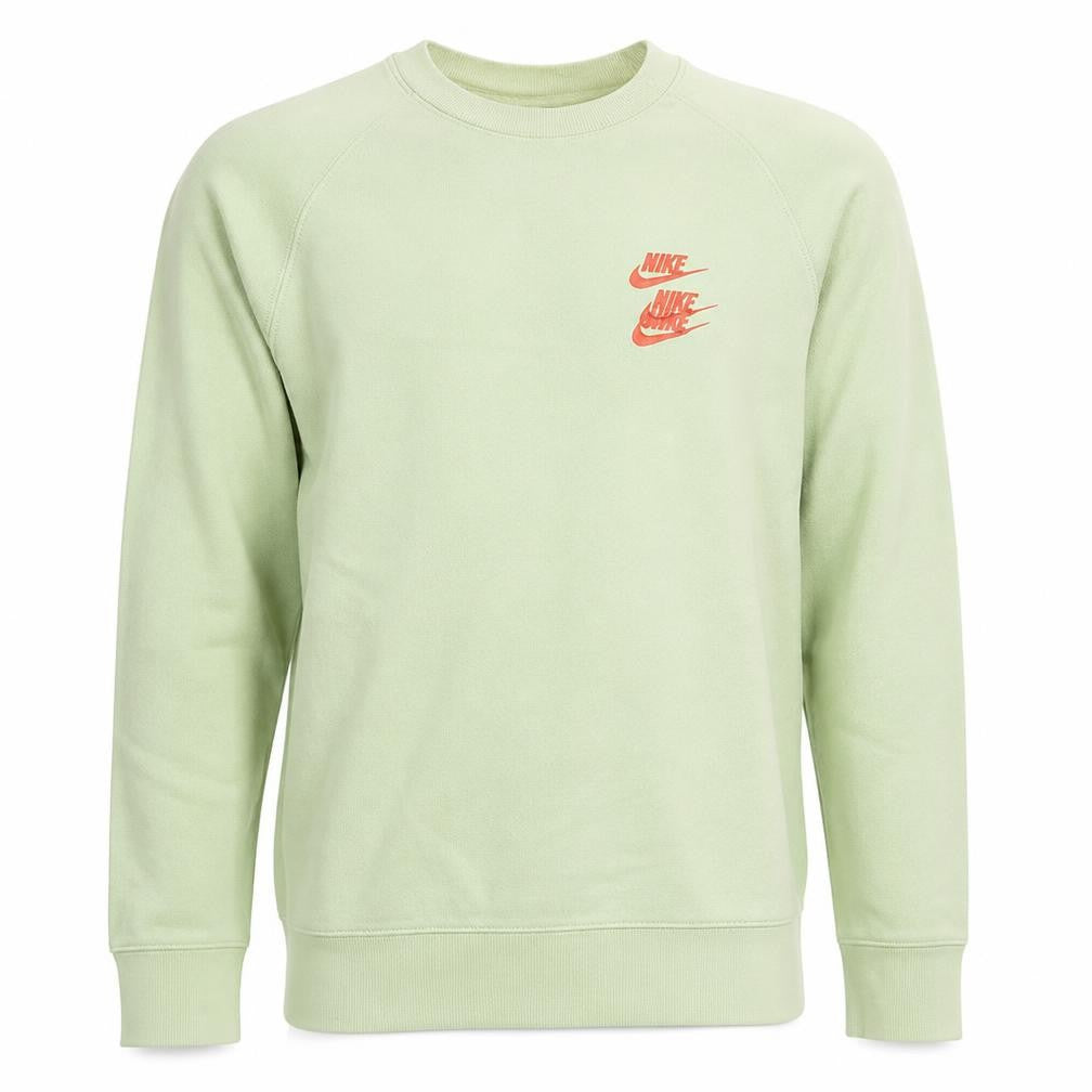Front view of Nike Men's Green City Graphic Logo Pullover Sweatshirt, size M
