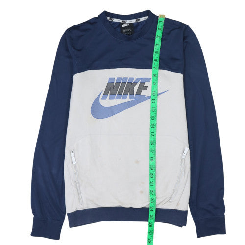 Nike Men's Blue Crew Neck Pullover Graphic Sweatshirt XS