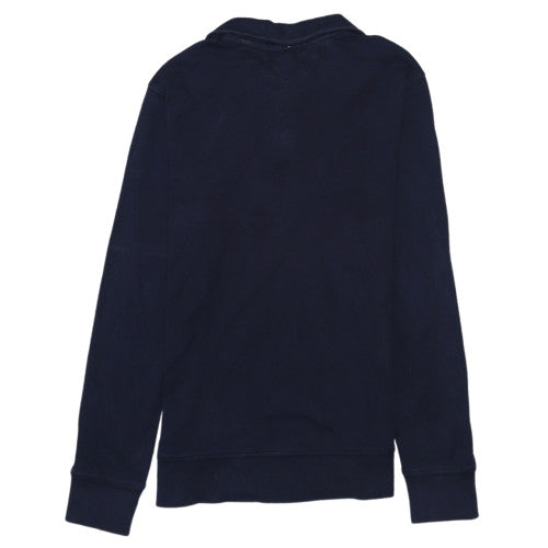 Ralph Lauren Boys Navy Blue 1/4 Zip Cotton Sweatshirt M (10-12)