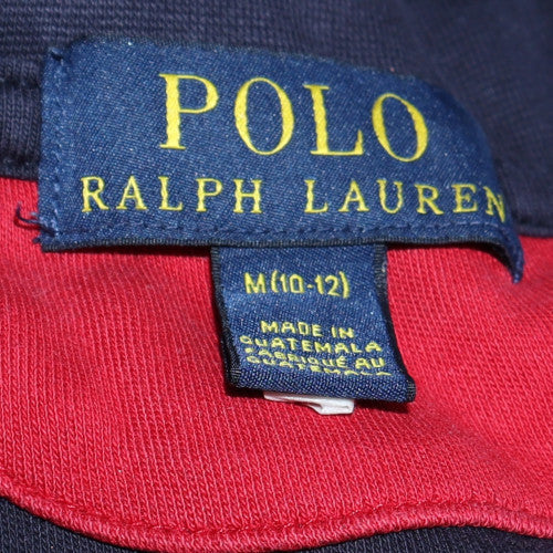 Ralph Lauren Boys Navy Blue 1/4 Zip Cotton Sweatshirt M (10-12)
