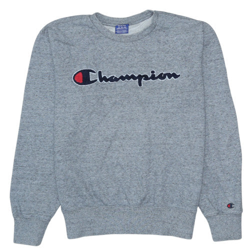 Champion Men's Grey Medium Pullover Sweatshirt Embroidered Logo