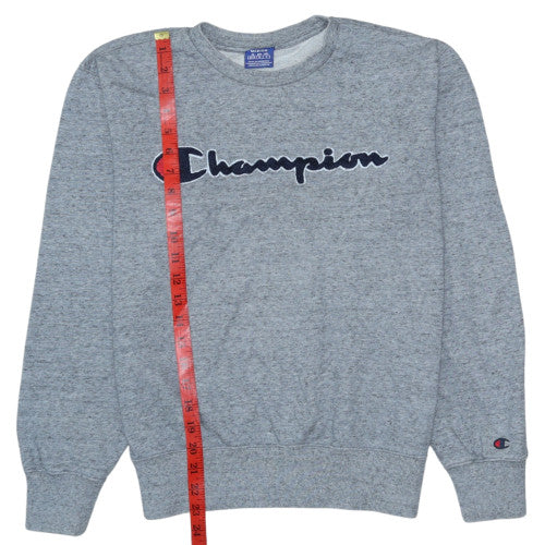 Champion Men's Grey Medium Pullover Sweatshirt Embroidered Logo