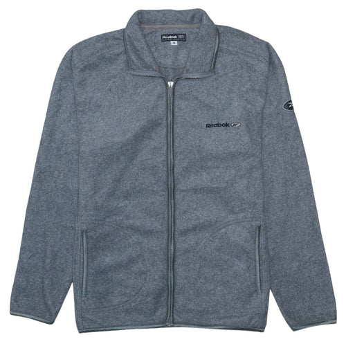 Reebok Women's Grey Fleece Full Zip Activewear Jacket Size 14