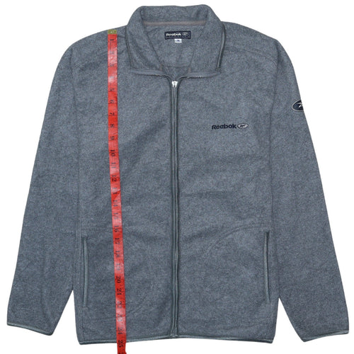 Reebok Women's Grey Fleece Full Zip Activewear Jacket Size 14