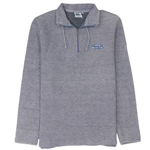 Weird Fish Mens Grey Knit 1/4 Zip Pullover Sweatshirt Size M