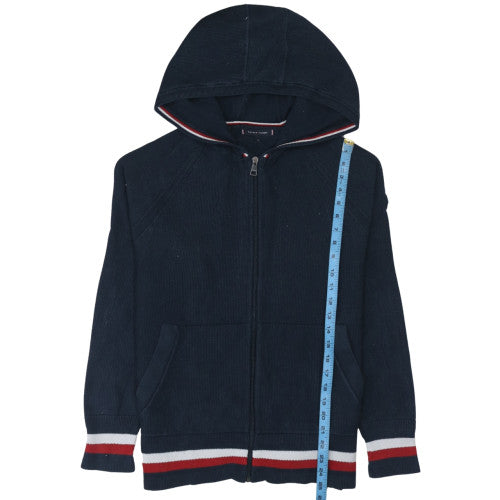 Tommy Hilfiger Men's Blue Full Zip Hooded Knit Sweatshirt L
