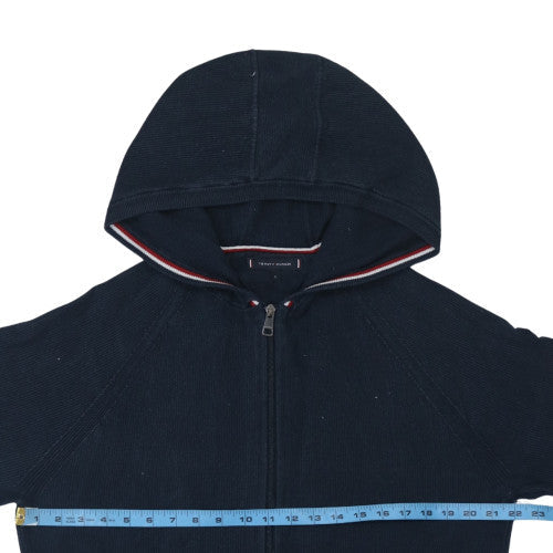 Tommy Hilfiger Men's Blue Full Zip Hooded Knit Sweatshirt L