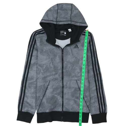 Adidas Men's Grey Full Zip Hoodie Sport Essentials Climalite Size M